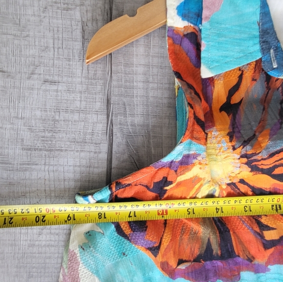 Anthropologie I Maeve Sleeveless Brilliant Floral Tunic Mini Dress Small - Picture 7 of 12